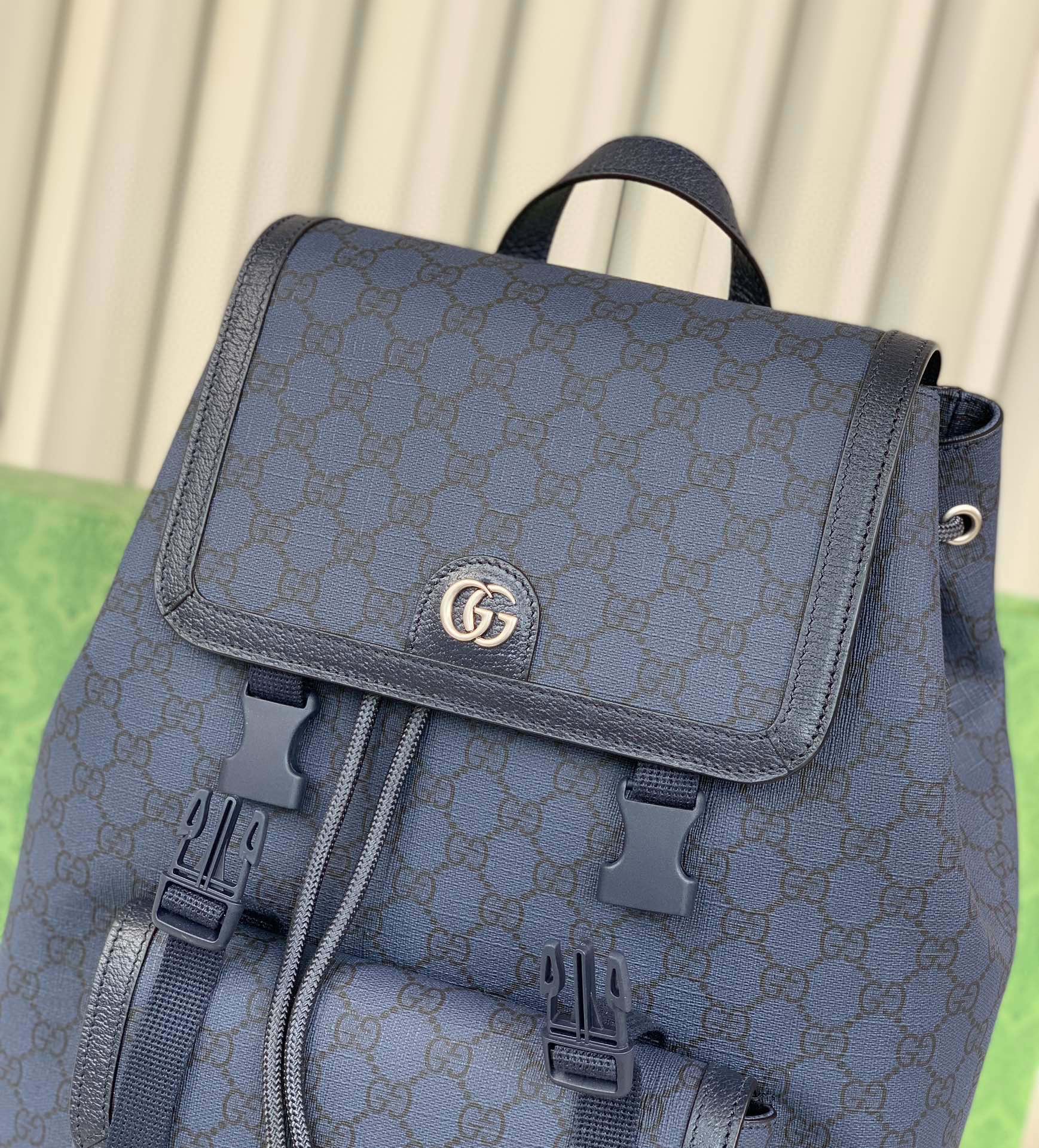 Gucci Ophidia Large GG Backpack 792104 in Blue and Dark Blue