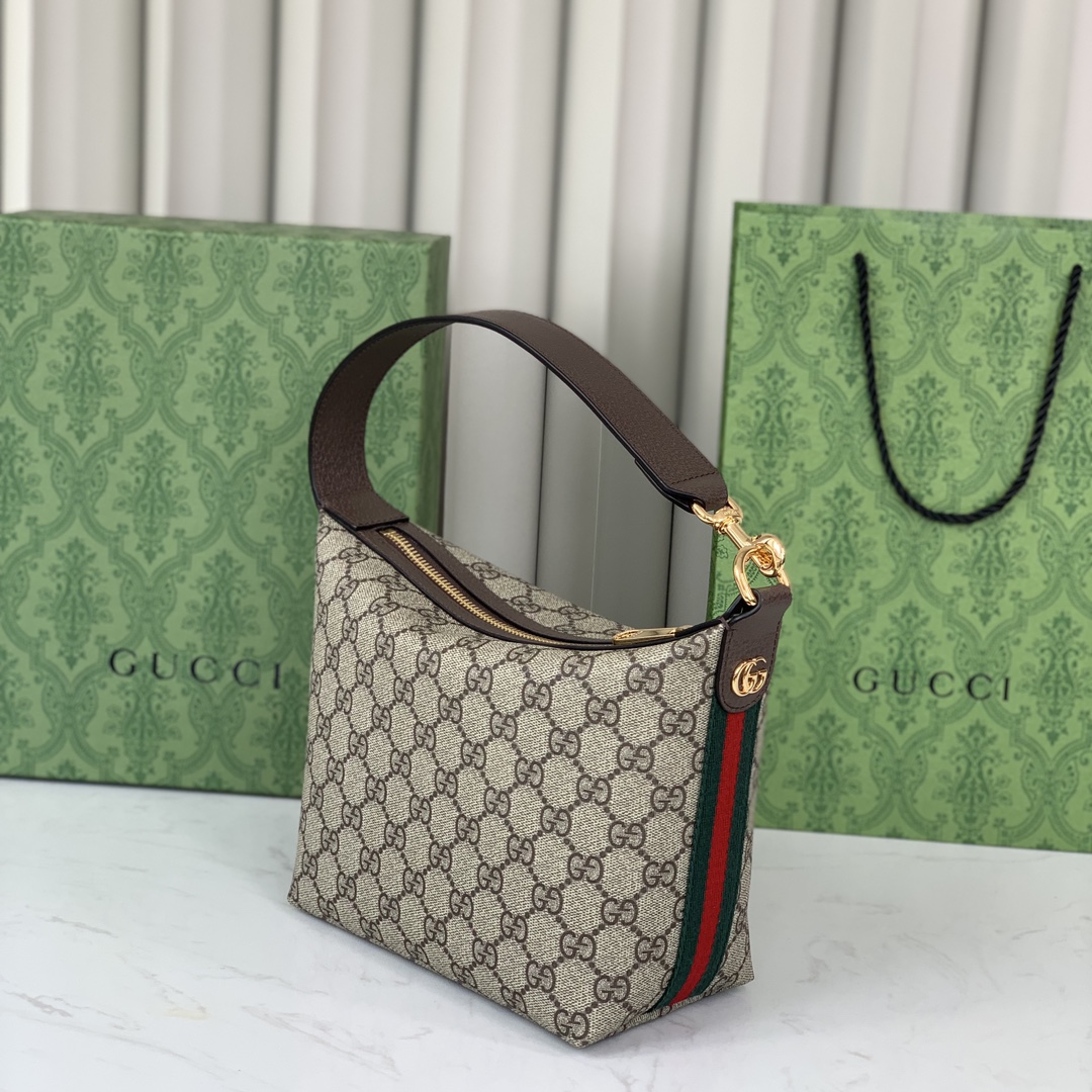  Gucci Ophidia Ultra Mini Shoulder Bag 795170 in Beige and Dark Brown