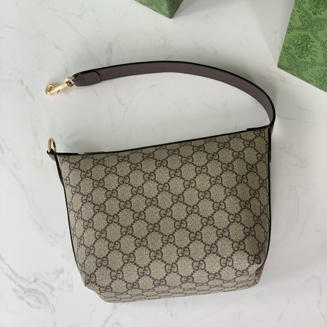  Gucci Ophidia Ultra Mini Shoulder Bag 795170 in Beige and Dark Brown