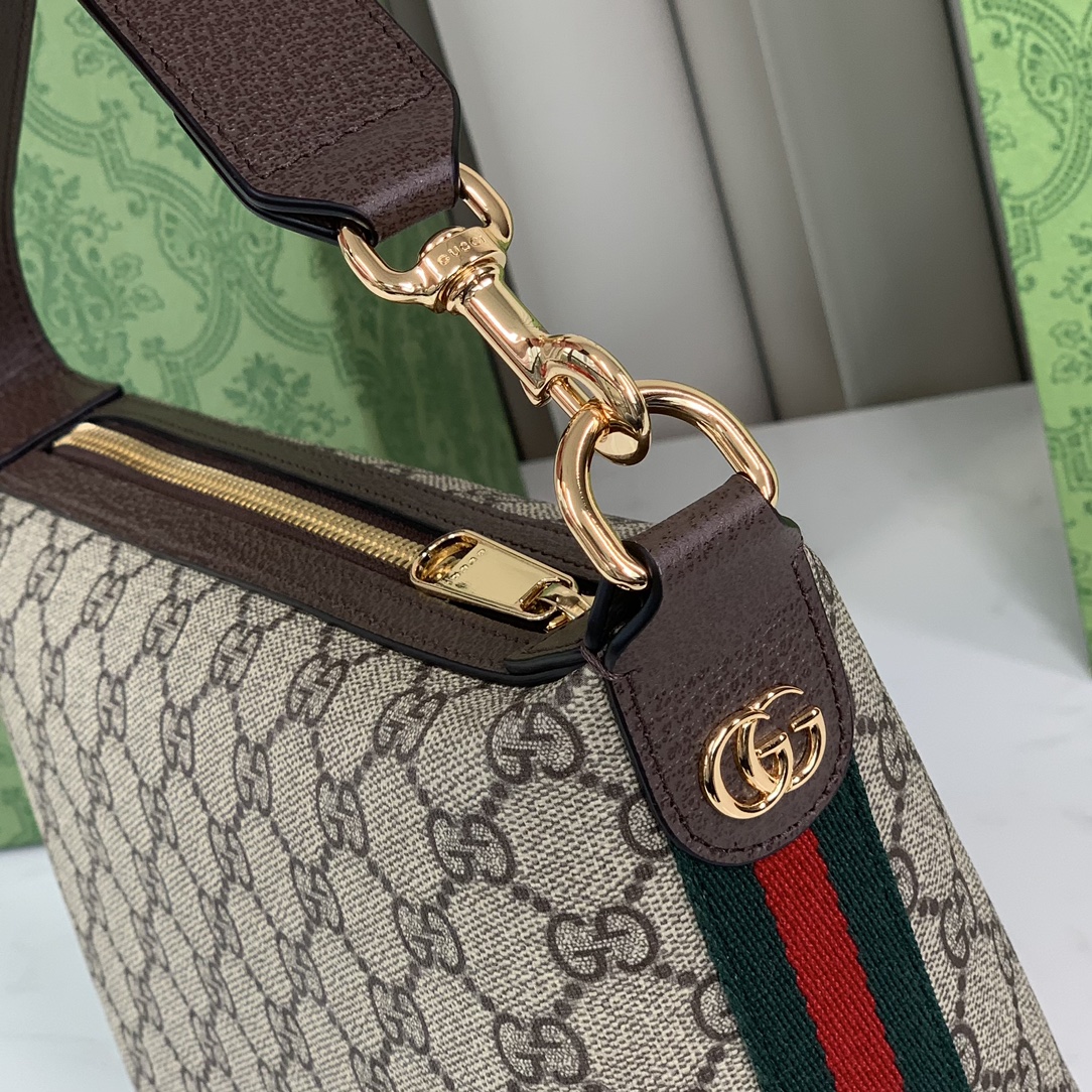  Gucci Ophidia Ultra Mini Shoulder Bag 795170 in Beige and Dark Brown