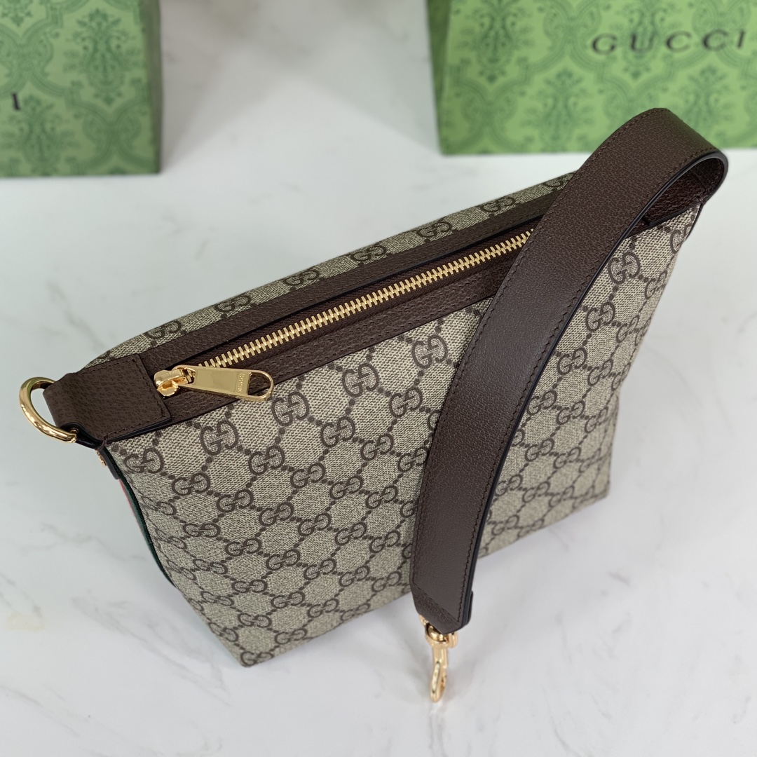  Gucci Ophidia Ultra Mini Shoulder Bag 795170 in Beige and Dark Brown