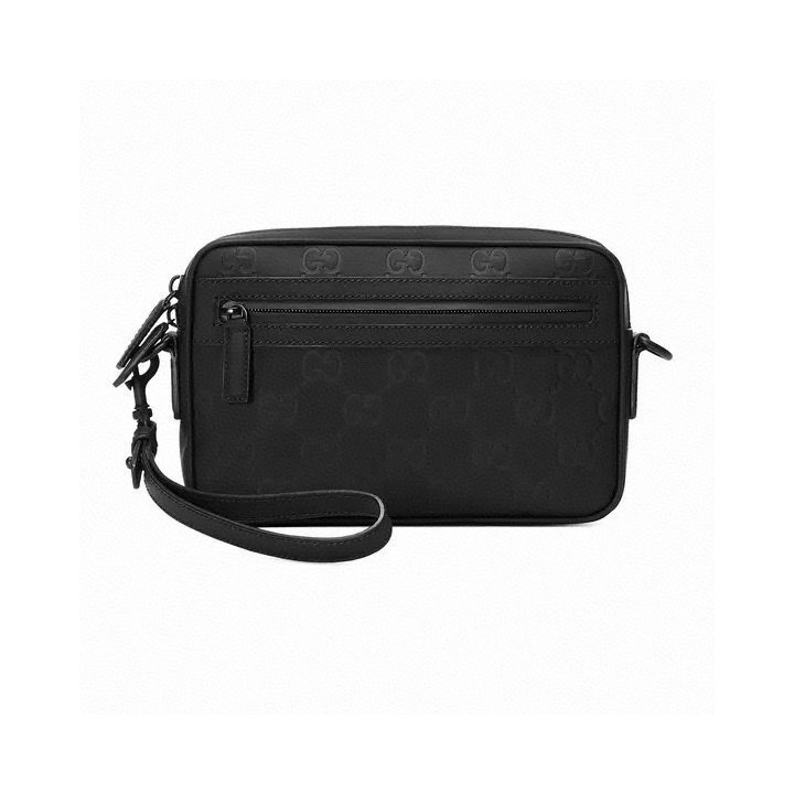 Gucci Black GG Leather Crossbody Bag 771293