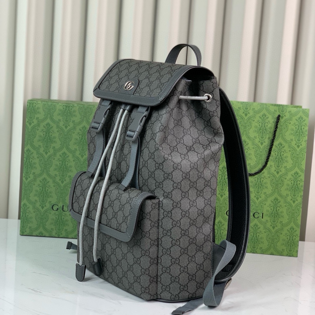 Gucci Ophidia GG Backpack in Grey and Black 792114