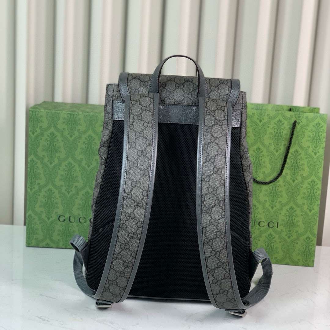 Gucci Ophidia GG Backpack in Grey and Black 792114