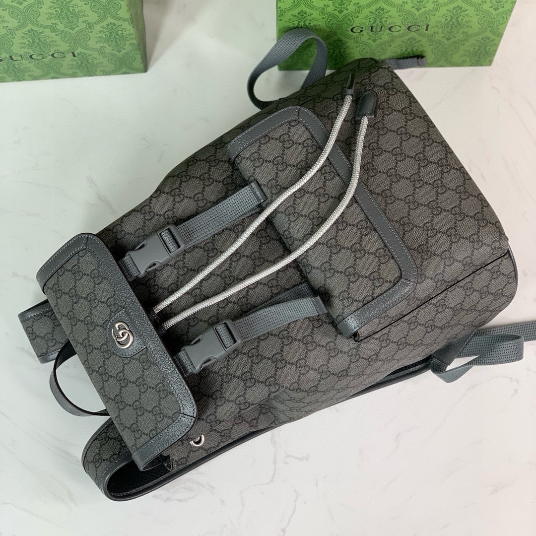 Gucci Ophidia GG Backpack in Grey and Black 792114