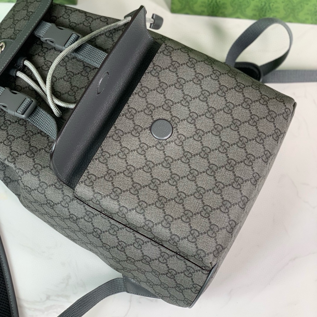 Gucci Ophidia GG Backpack in Grey and Black 792114