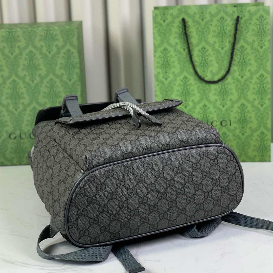 Gucci Ophidia GG Backpack in Grey and Black 792114