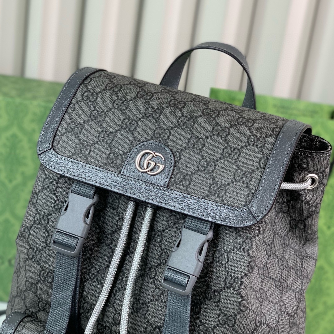 Gucci Ophidia GG Backpack in Grey and Black 792114