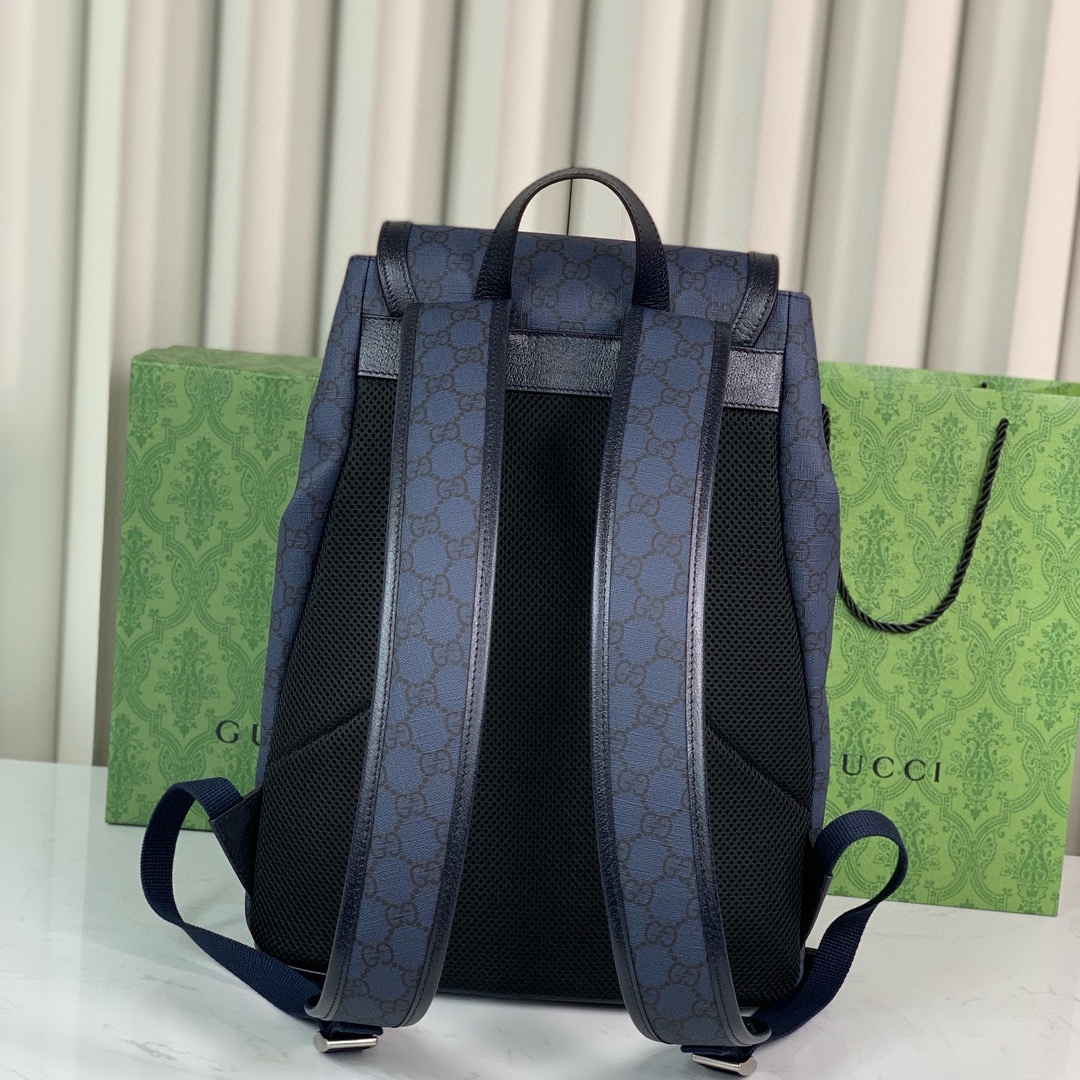 Gucci Ophidia GG Backpack in Blue and Black 792114