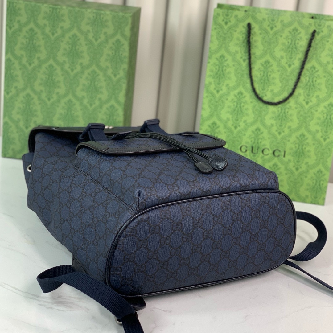 Gucci Ophidia GG Backpack in Blue and Black 792114