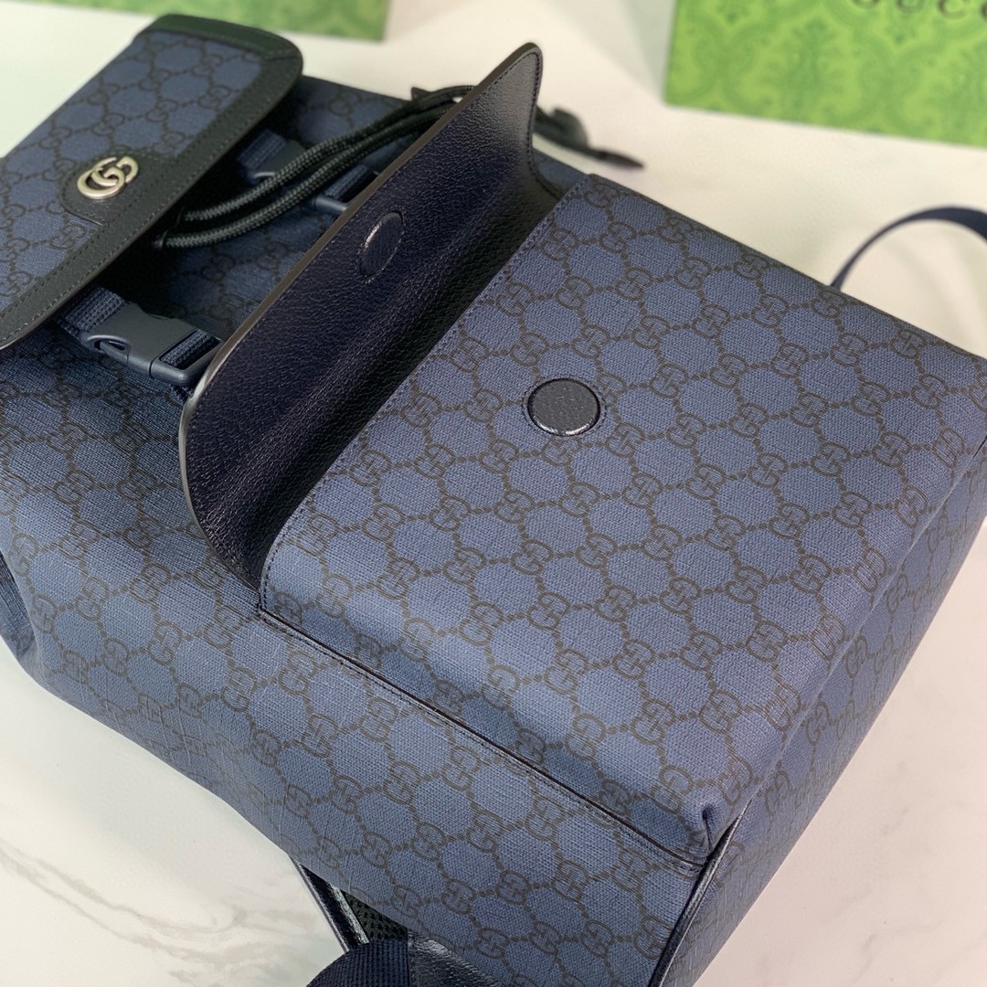 Gucci Ophidia GG Backpack in Blue and Black 792114