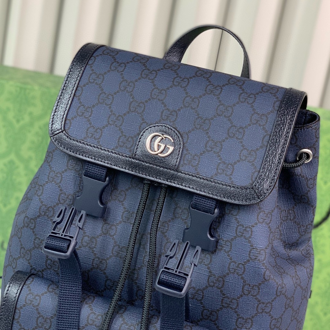 Gucci Ophidia GG Backpack in Blue and Black 792114