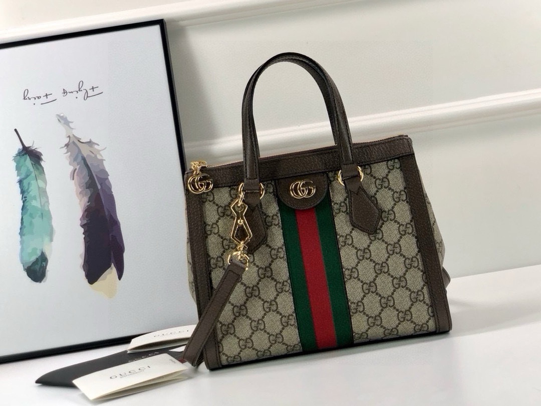 Gucci Ophidia Tote Bag with Iconic Red/Green Webbing 547551