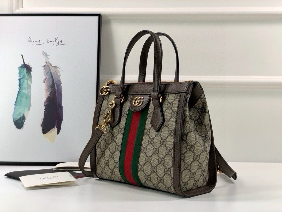 Gucci Ophidia Tote Bag with Iconic Red/Green Webbing 547551