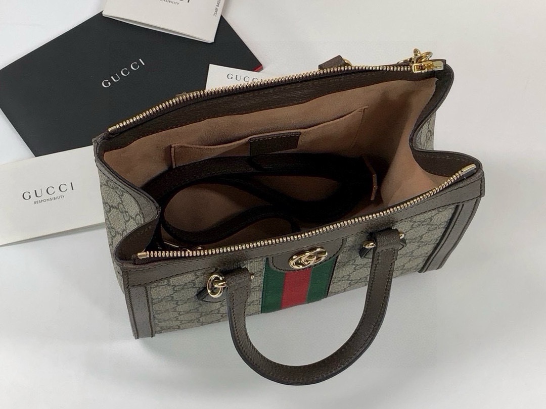 Gucci Ophidia Tote Bag with Iconic Red/Green Webbing 547551