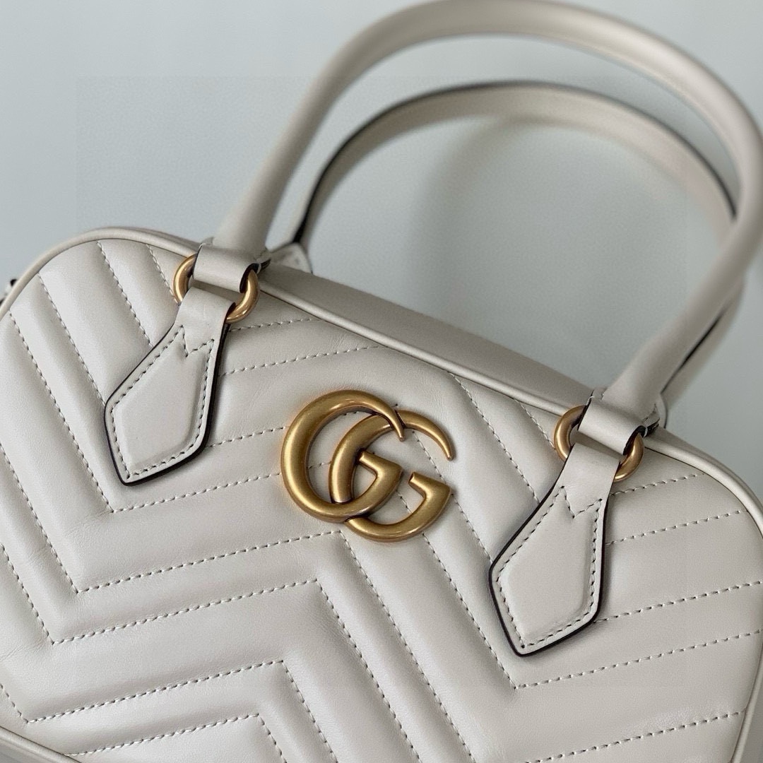 Gucci Marmont Small Top Handle Bag 795199 (White)