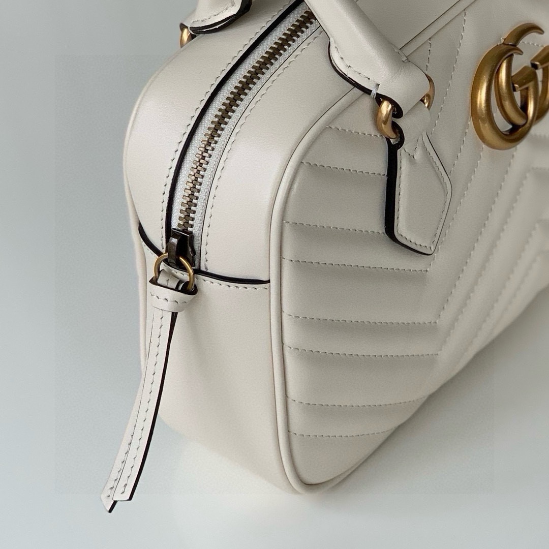 Gucci Marmont Small Top Handle Bag 795199 (White)