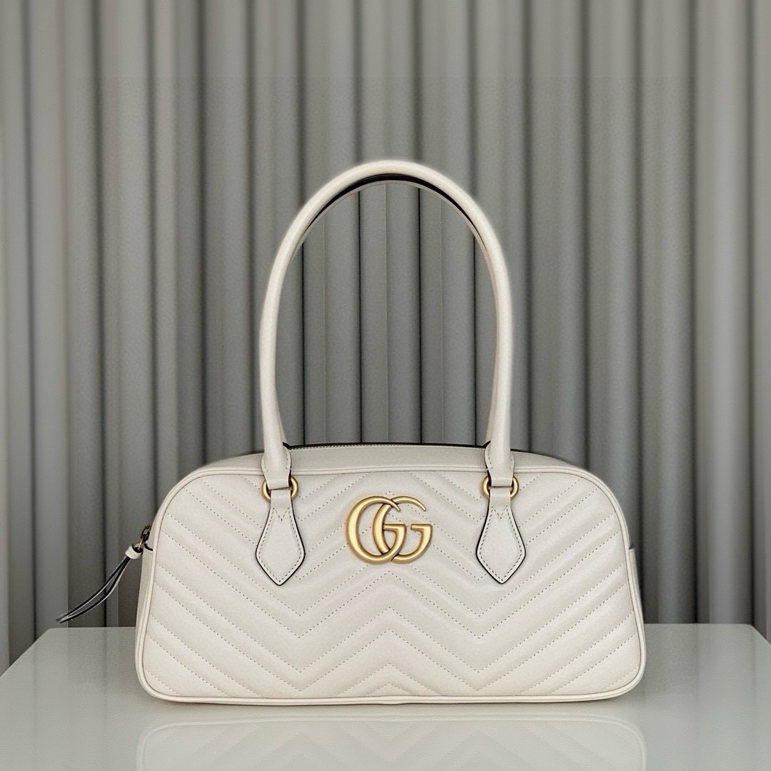 Gucci Marmont Medium Top Handle Bag 795218 (White)