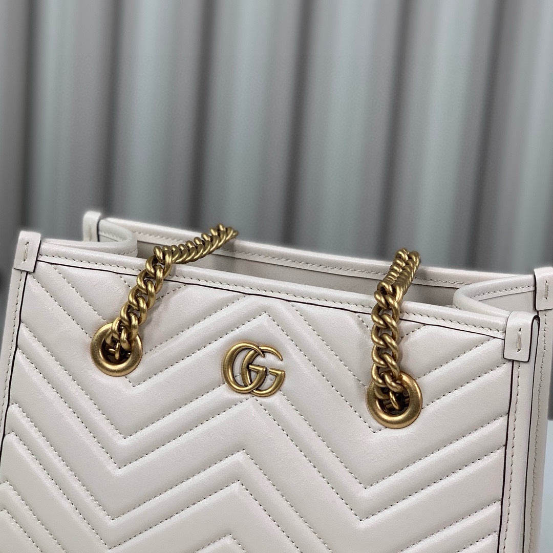 Gucci GG Marmont Small Tote Bag 779727 (White)