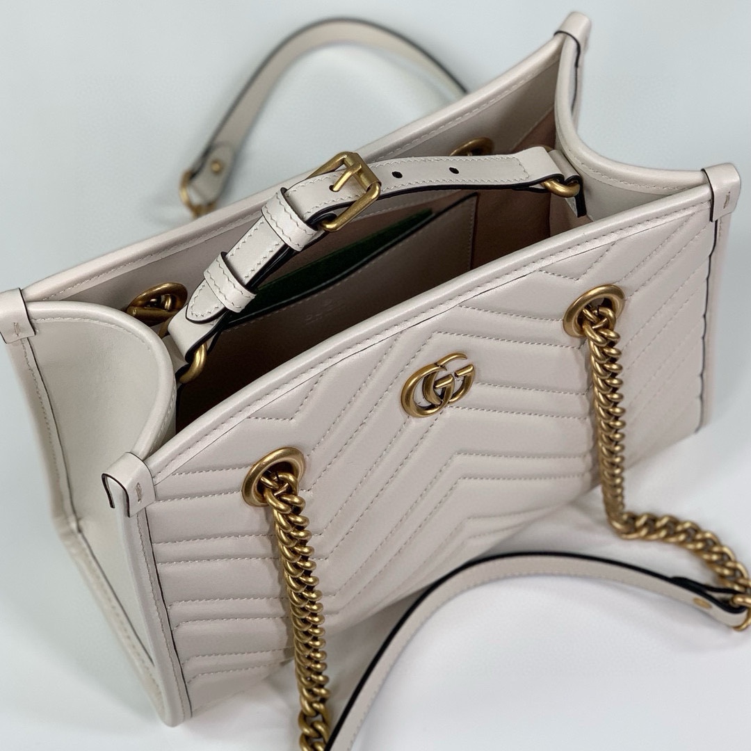 Gucci GG Marmont Small Tote Bag 779727 (White)