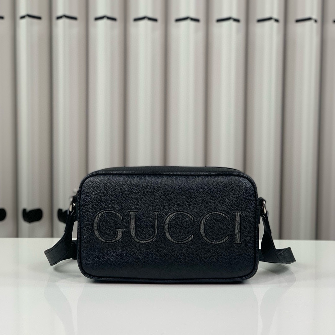 Gucci 2024 New Shoulder Bag 768391 (Black Leather)