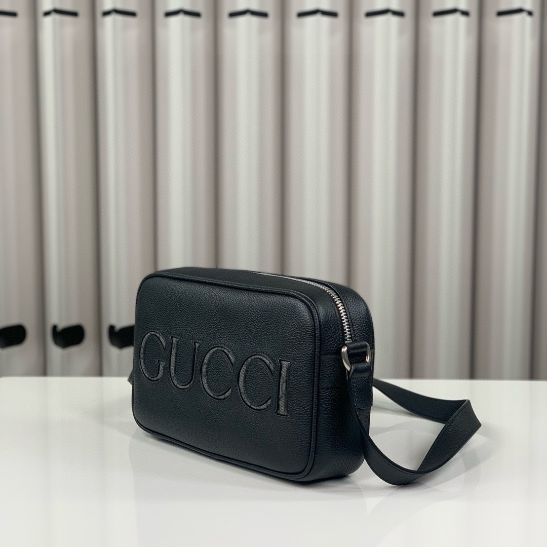 Gucci 2024 New Shoulder Bag 768391 (Black Leather)