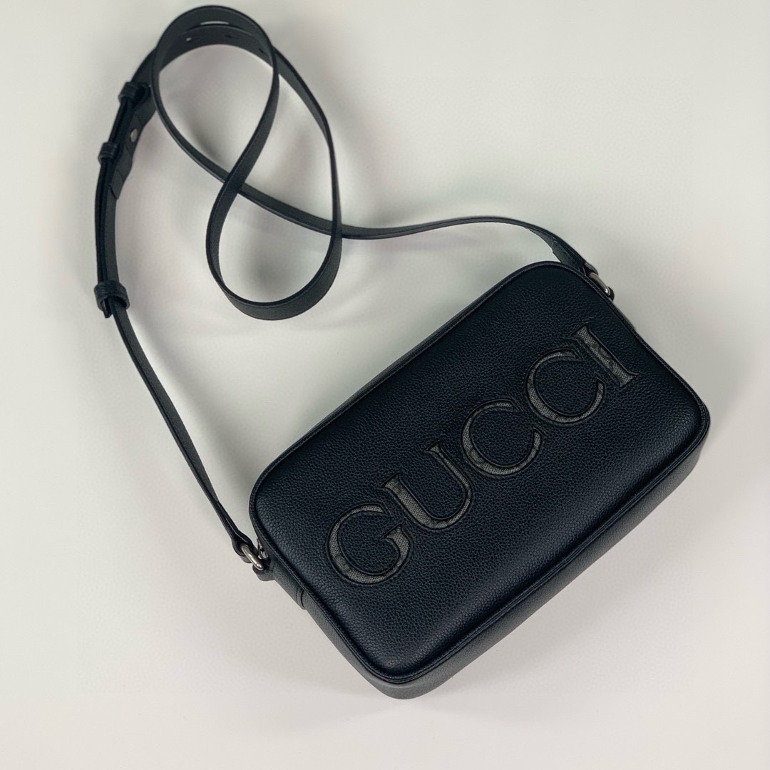 Gucci 2024 New Shoulder Bag 768391 (Black Leather)