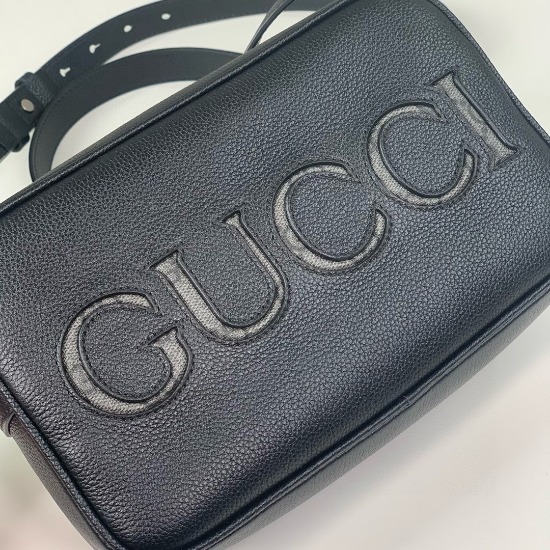 Gucci 2024 New Shoulder Bag 768391 (Black Leather)