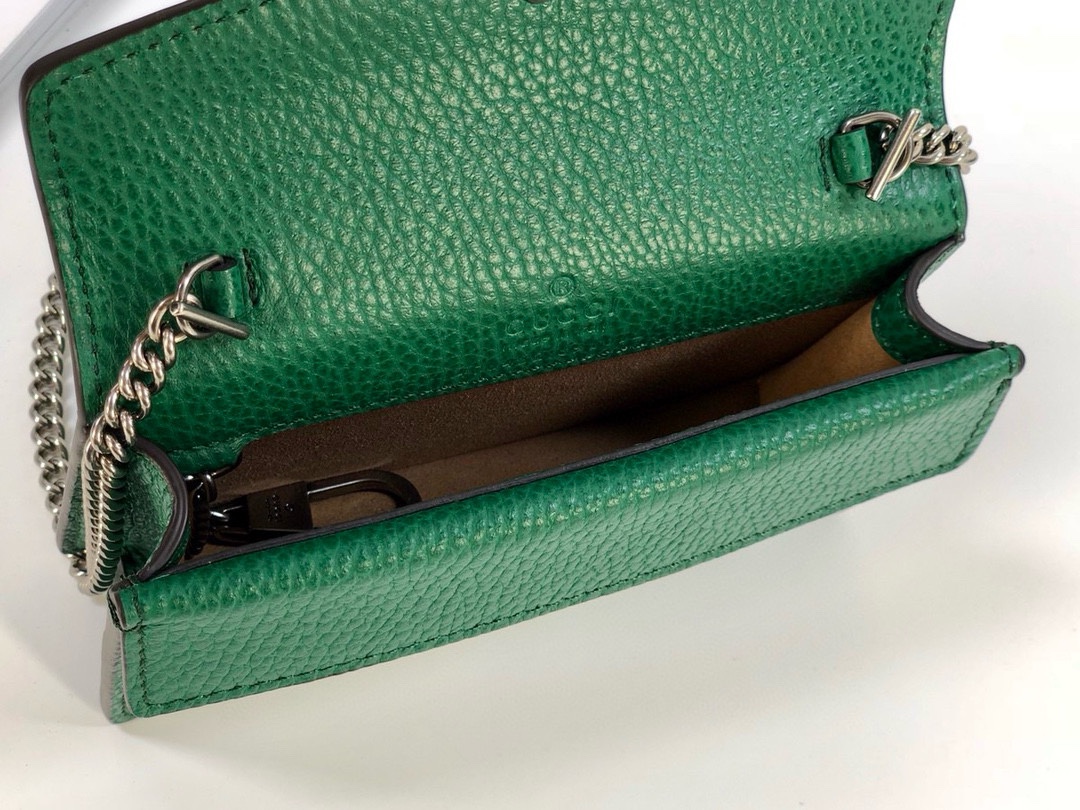 Gucci Dionysus Mini Chain Bag 476432 (Green Leather)