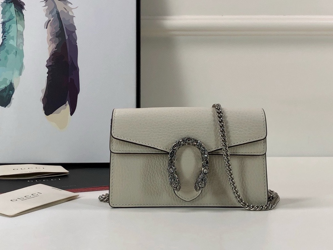 Gucci Dionysus Mini Chain Bag 476432 (White Leather)