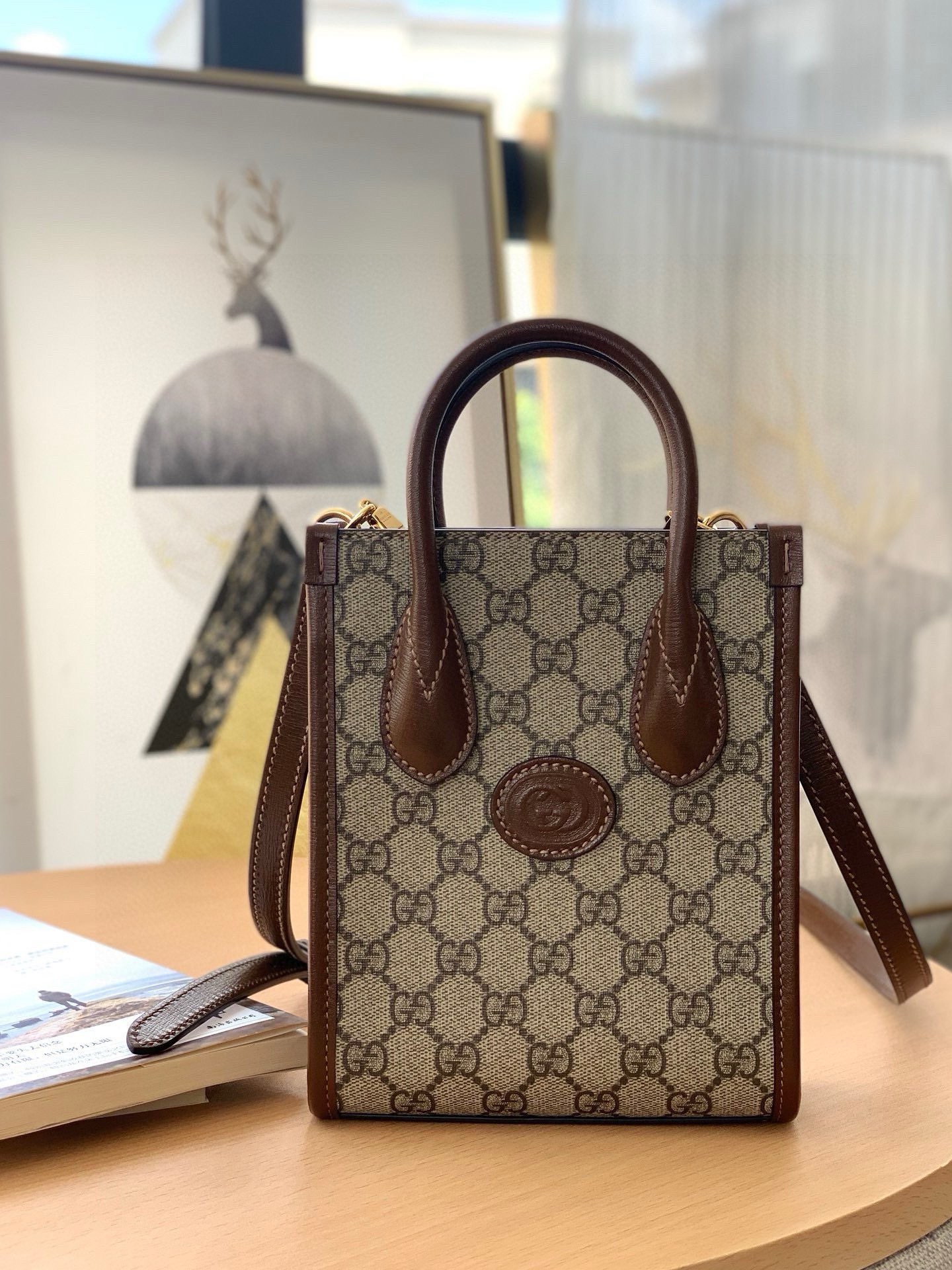 Gucci Retro Mini Tote Bag 671623 (Brown)