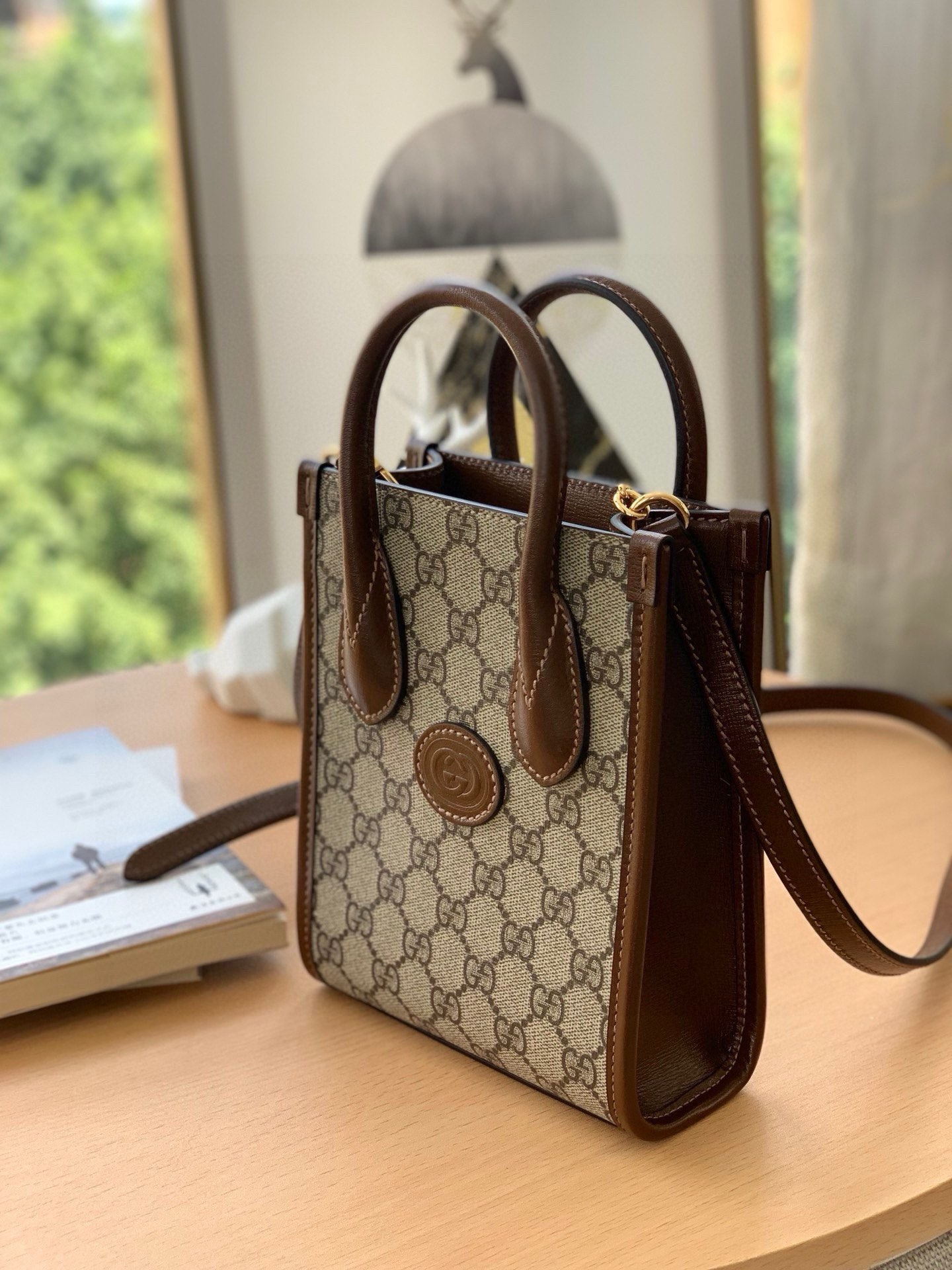 Gucci Retro Mini Tote Bag 671623 (Brown)