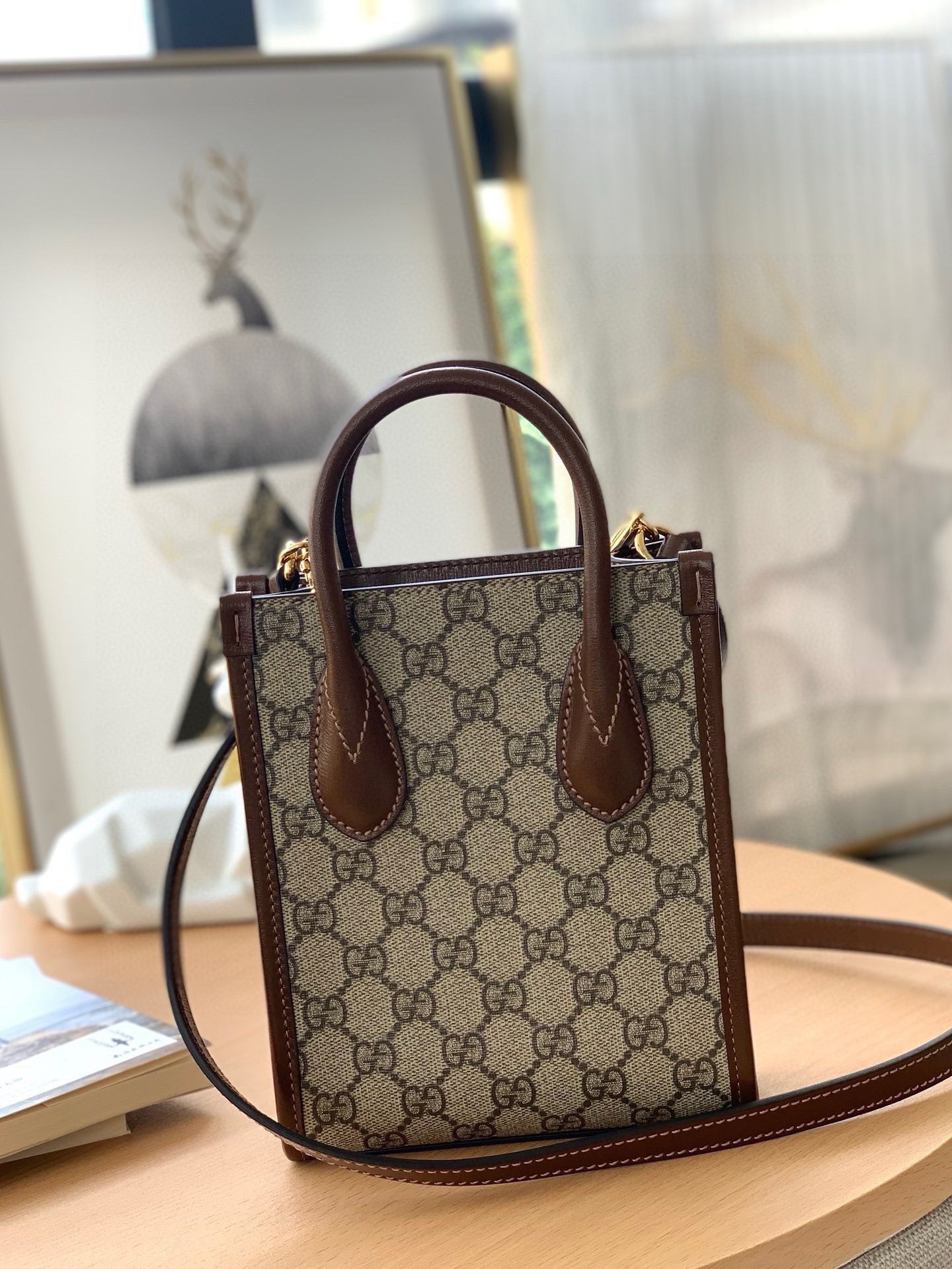 Gucci Retro Mini Tote Bag 671623 (Brown)