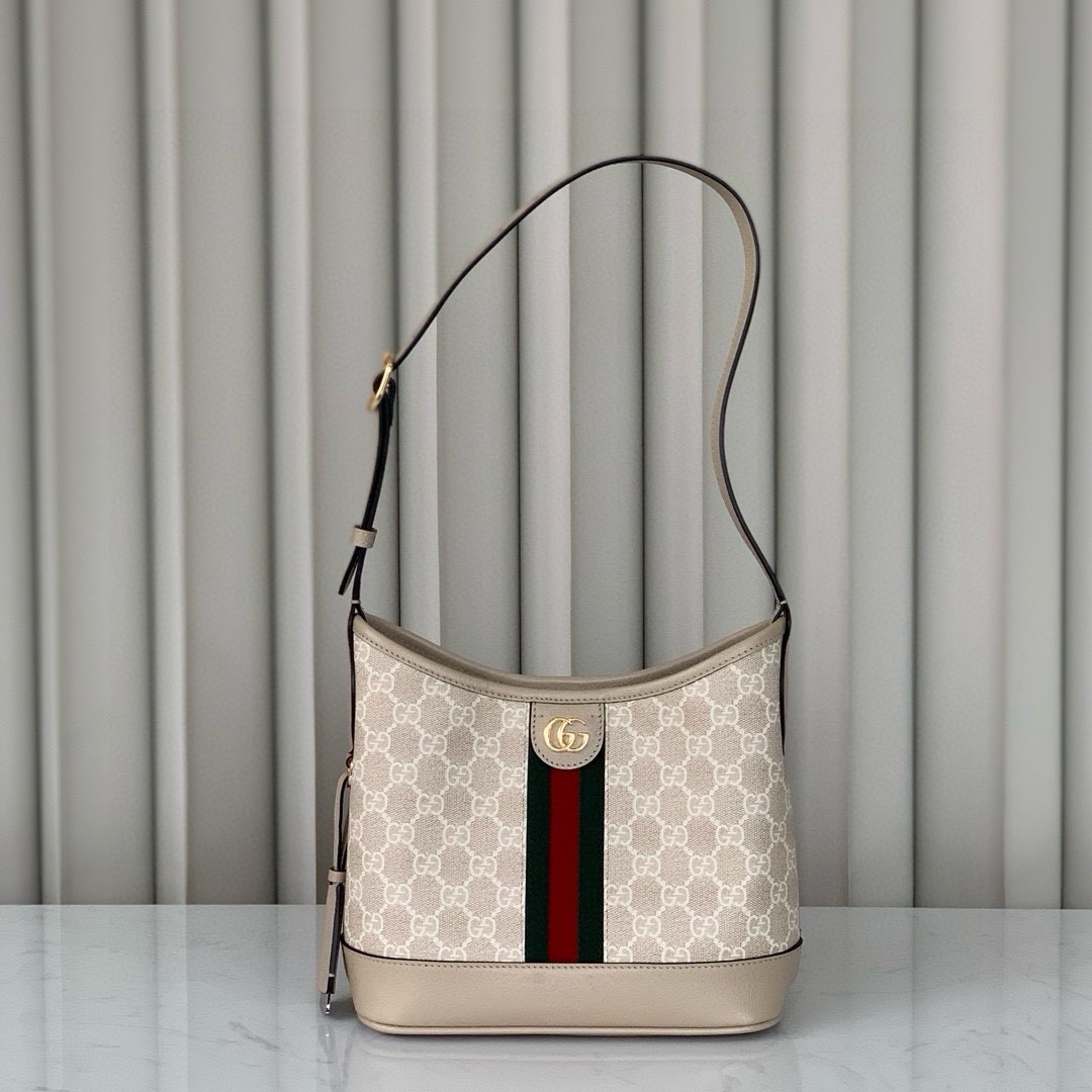 Gucci Ophidia GG Small Shoulder Bag 781402 (Beige/White)