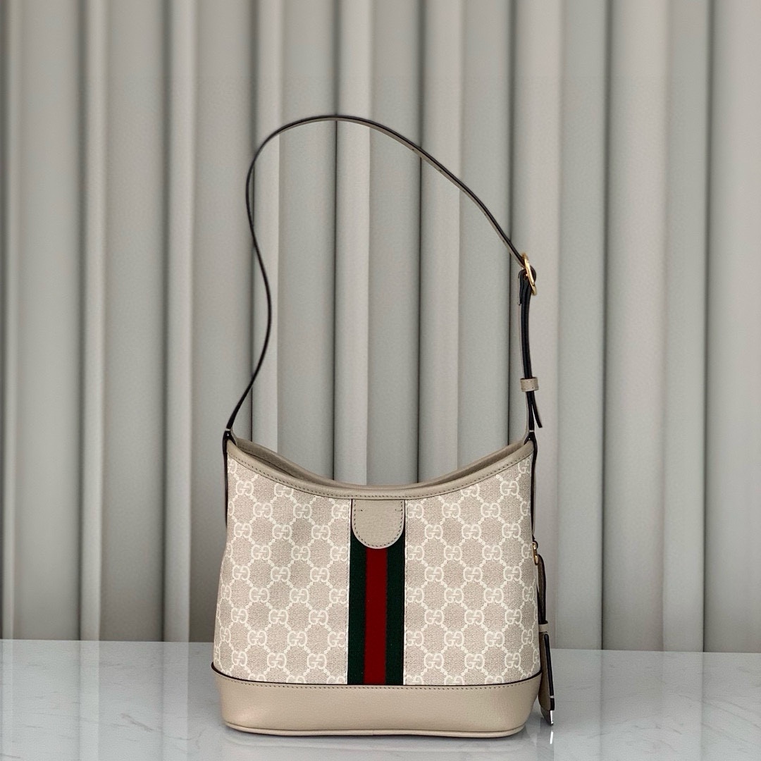 Gucci Ophidia GG Small Shoulder Bag 781402 (Beige/White)