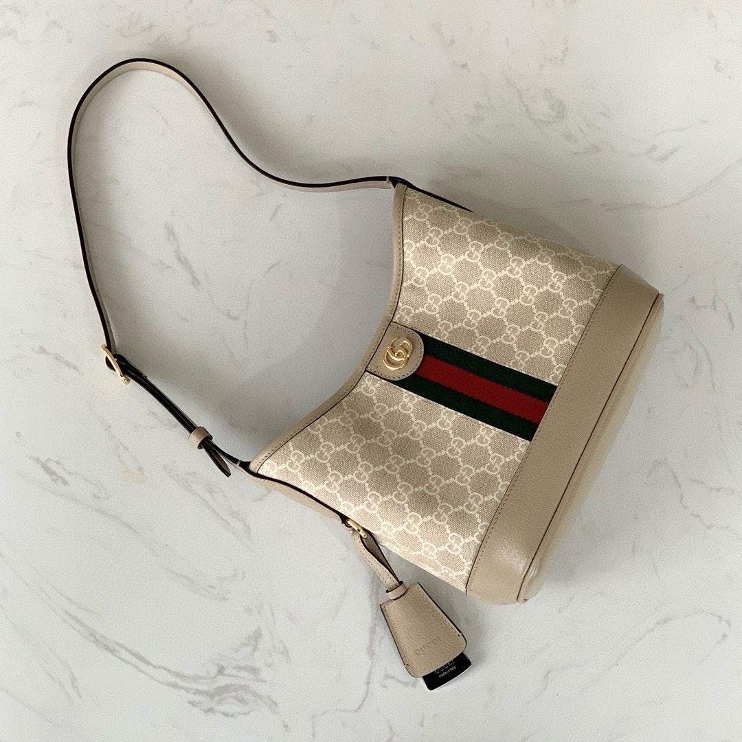 Gucci Ophidia GG Small Shoulder Bag 781402 (Beige/White)