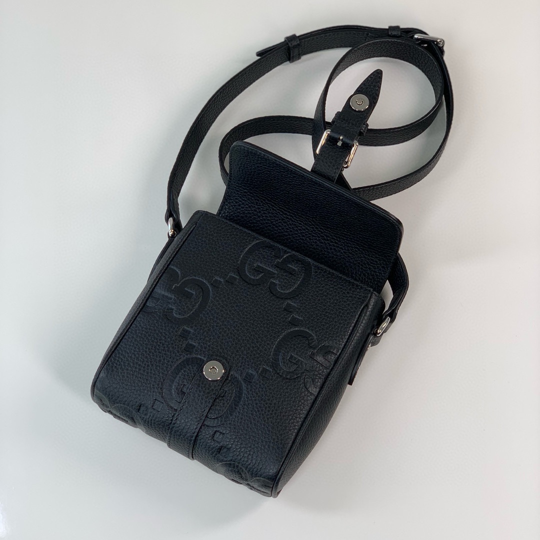 Gucci Super Double G Mini Messenger Bag 760235 (Black)