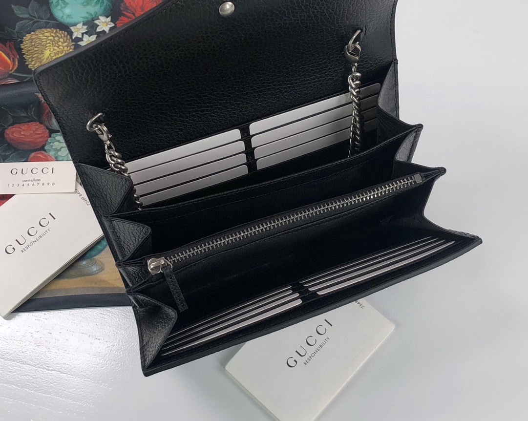 Gucci GG Supreme Leather Crossbody Bag 401231 (Black)