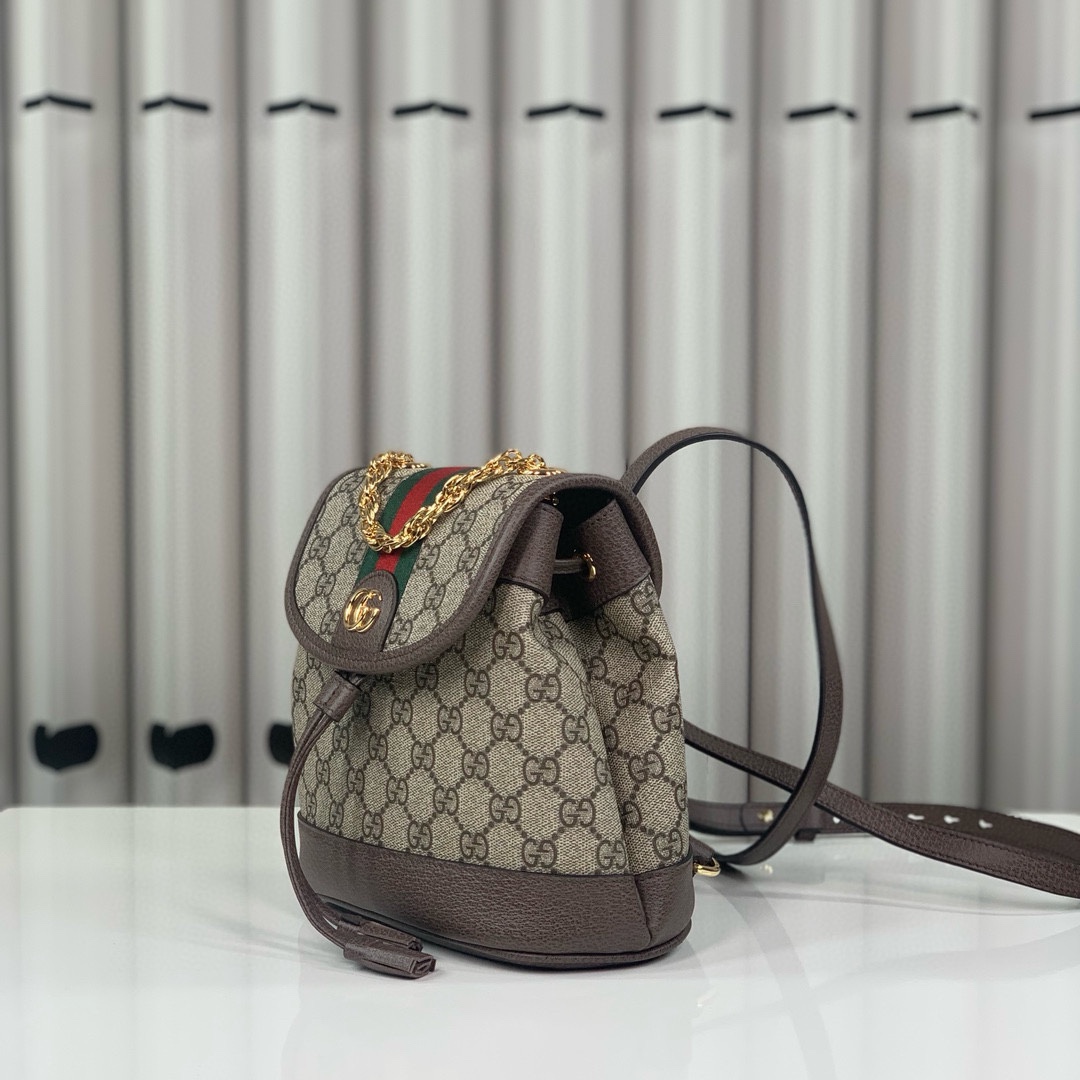 Gucci Ophidia Mini Backpack 795221 (Beige and Ebony)