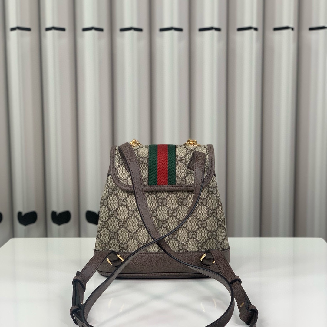 Gucci Ophidia Mini Backpack 795221 (Beige and Ebony)