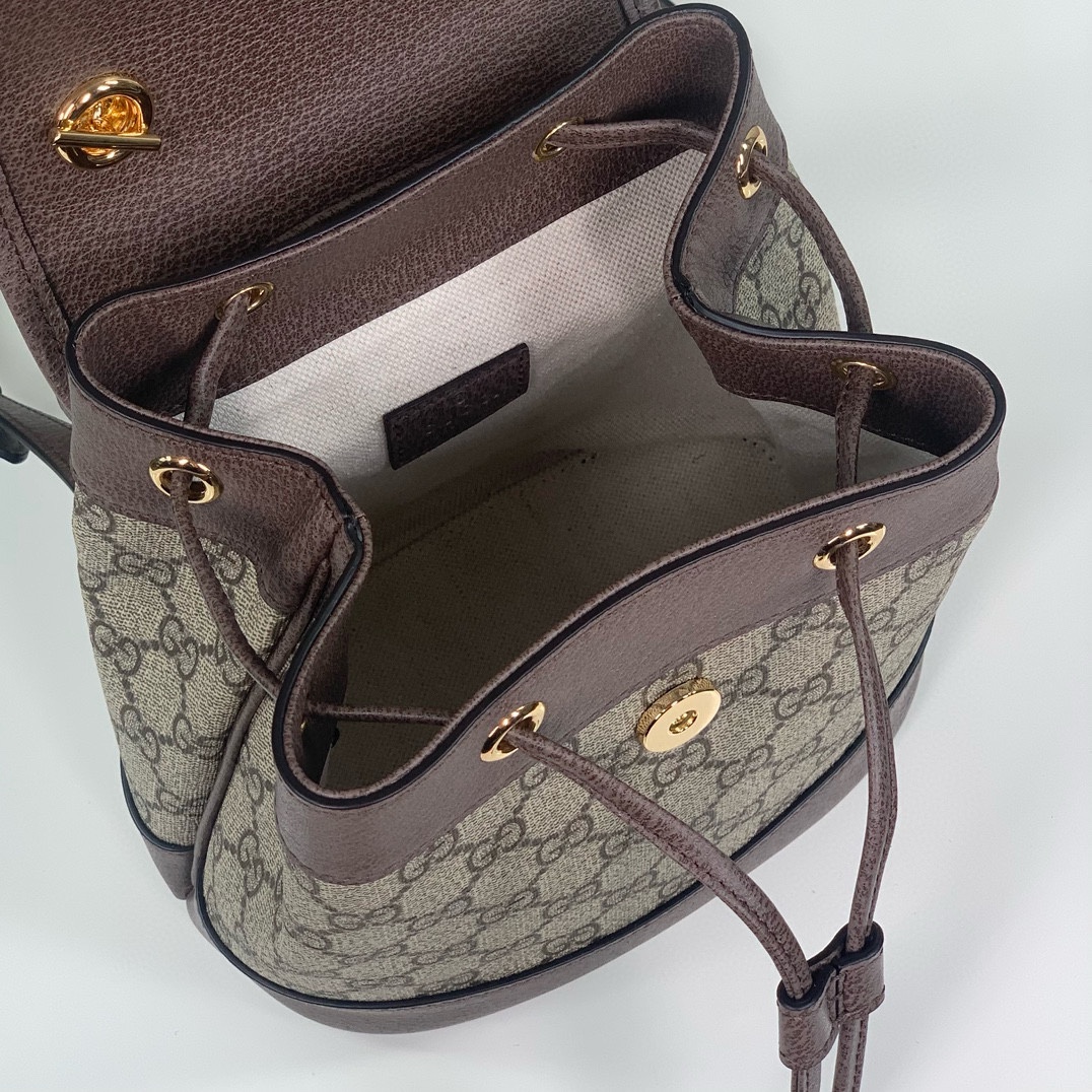 Gucci Ophidia Mini Backpack 795221 (Beige and Ebony)