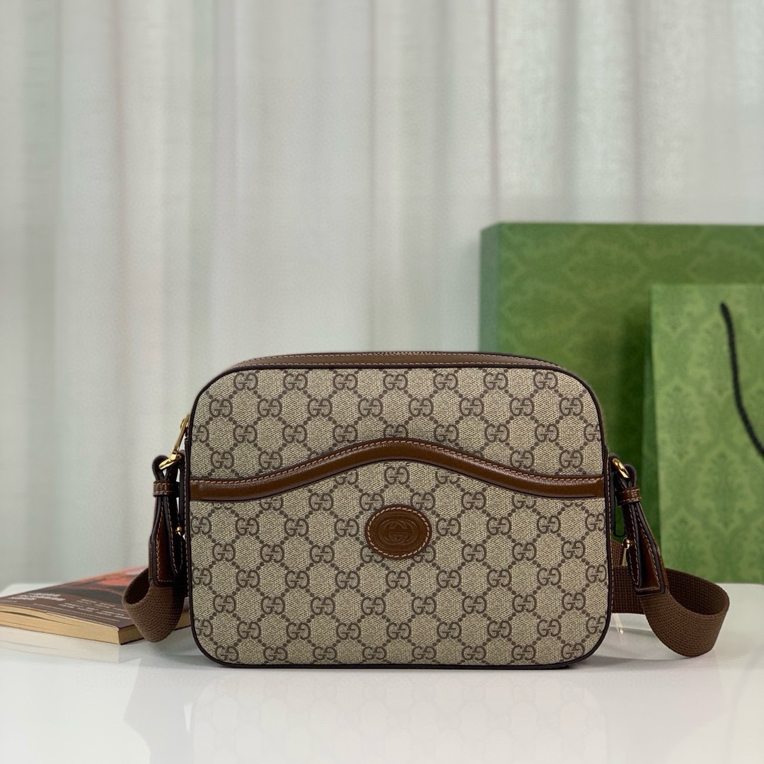 Gucci GG Retro Series Messenger Bag 675891 (Beige/Ebony)