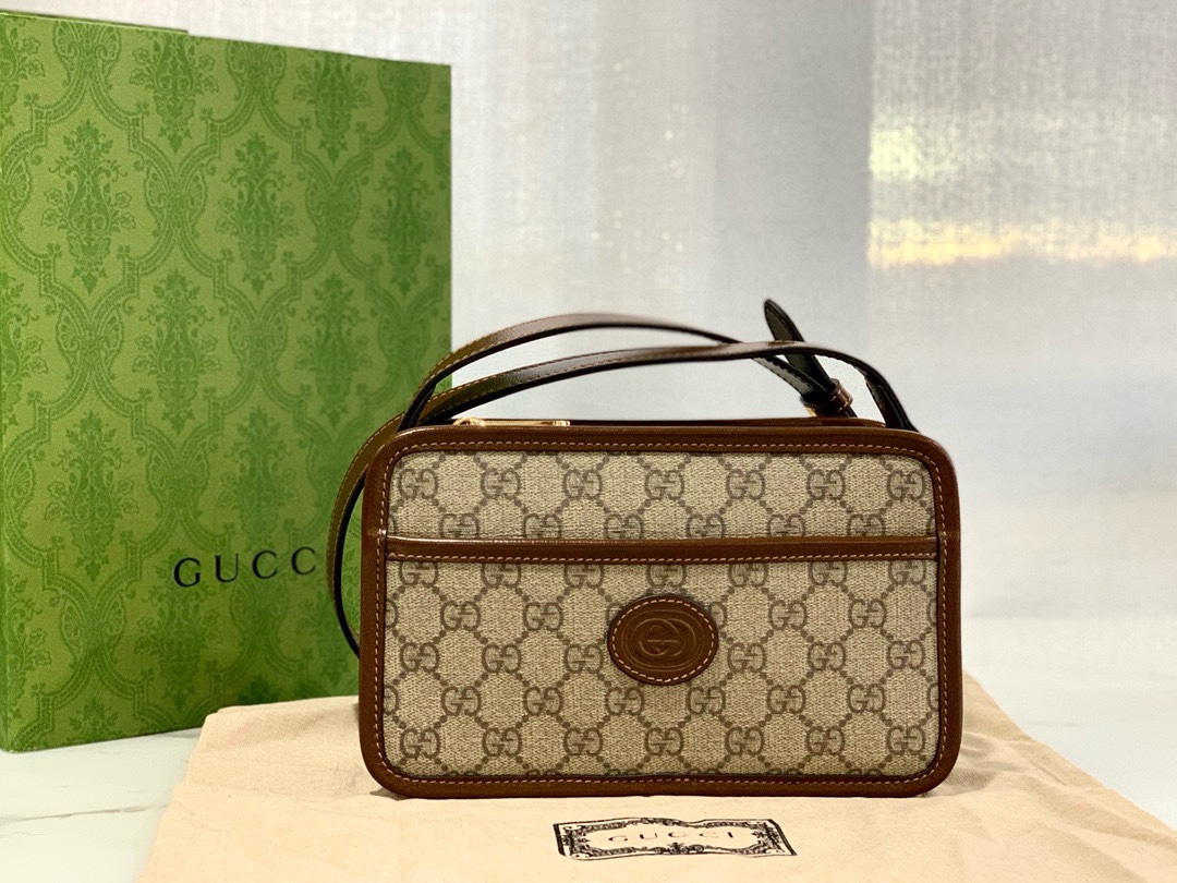 Gucci Classic GG Mini Handbag 658572 (Brown)