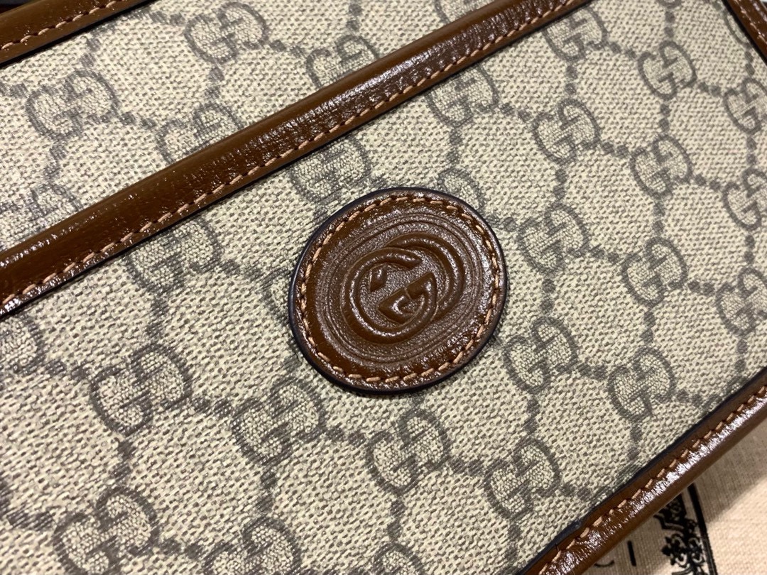 Gucci Classic GG Mini Handbag 658572 (Brown)