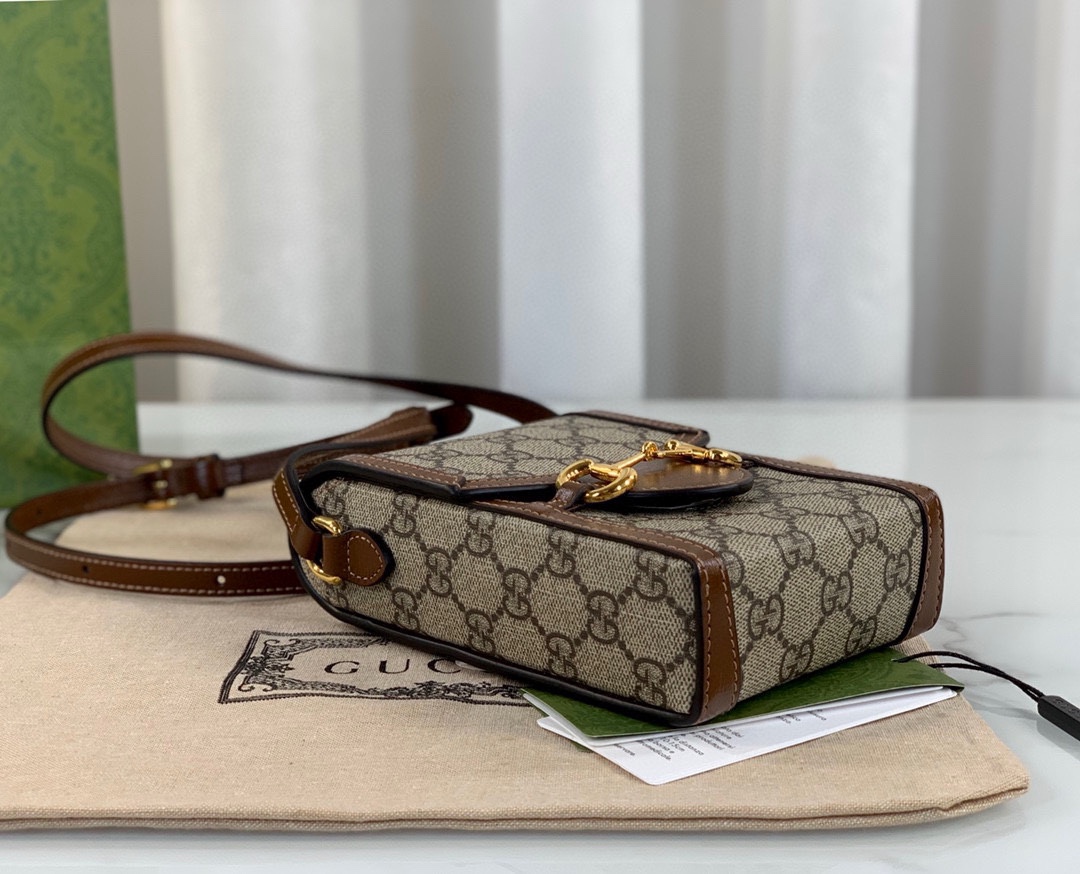 Gucci Horsebit 1955 Mini Phone Pouch 625615 (New GG with Adjustable Strap)