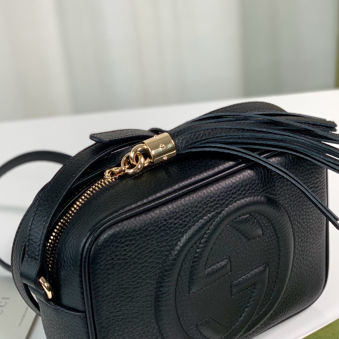 Gucci Black Leather Bag 308364 (New Collection, Authentic Quality)