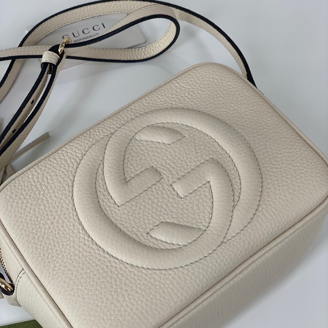 Gucci White Leather Bag 308364 (New Collection, Authentic Quality)