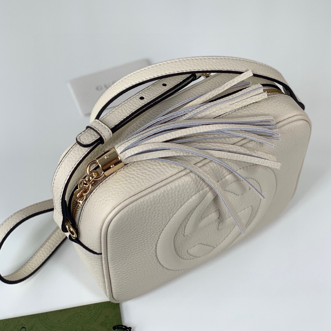 Gucci White Leather Bag 308364 (New Collection, Authentic Quality)