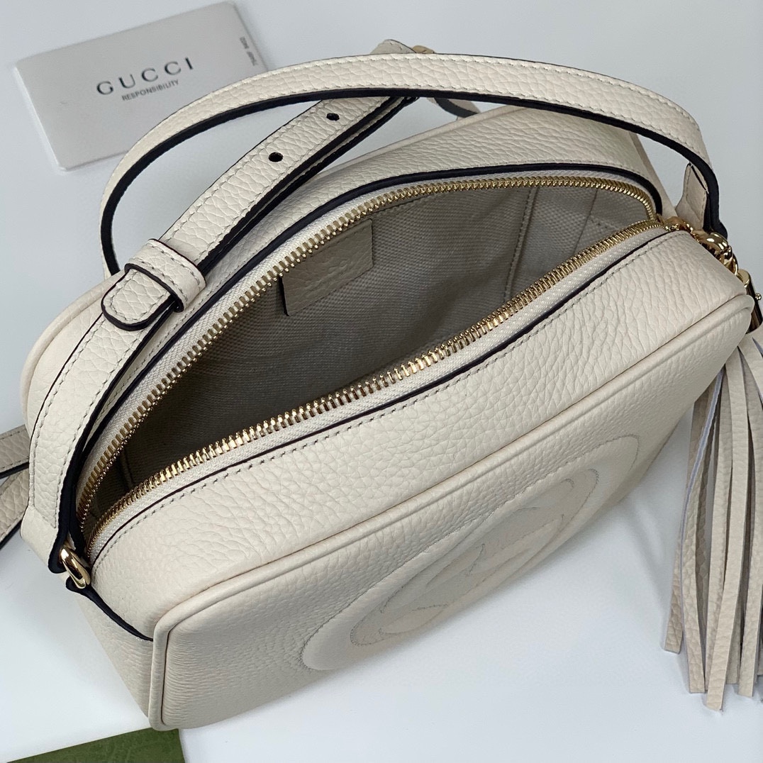 Gucci White Leather Bag 308364 (New Collection, Authentic Quality)