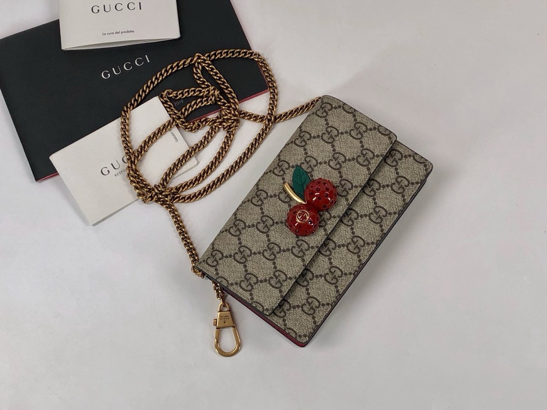 Gucci Original Quality Small Wallet 481291 (Brown and Red)